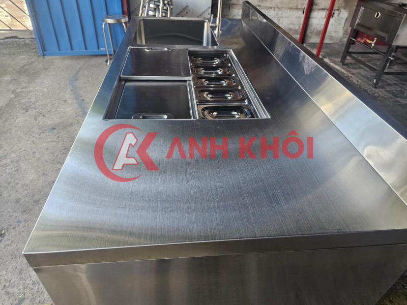 Quầy pha chế inox 1m6