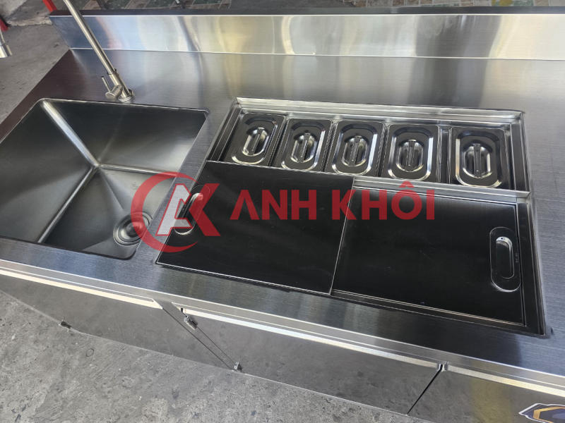 Quầy pha chế inox 1m6