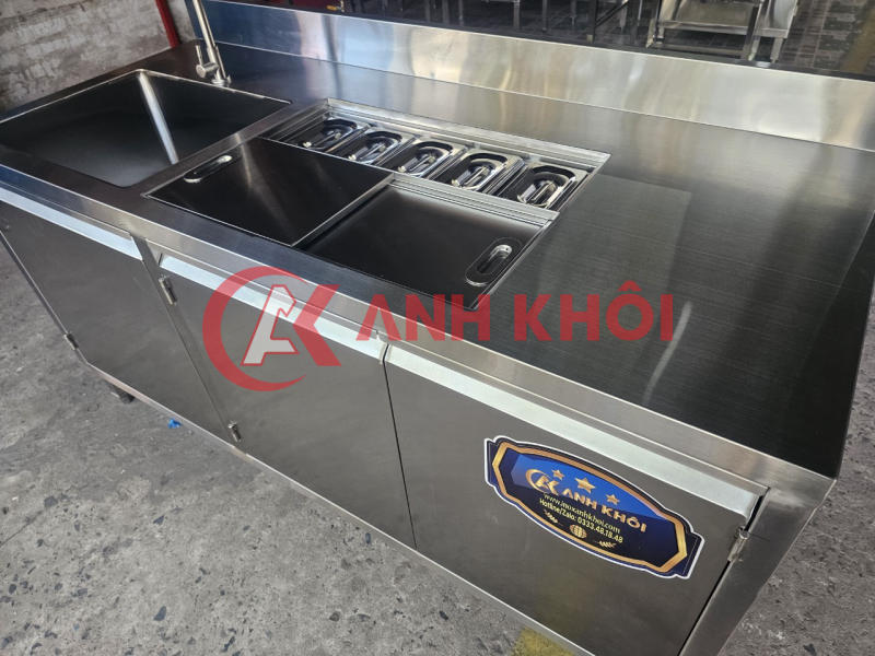 Quầy pha chế inox 1m6