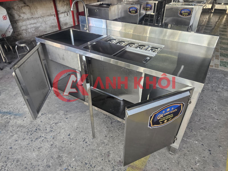 Quầy pha chế inox 1m6