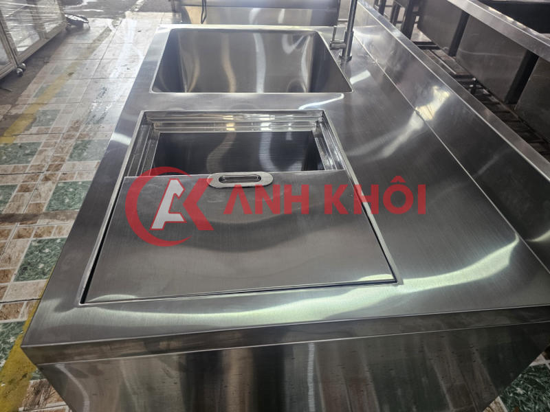 Quầy inox 1m2