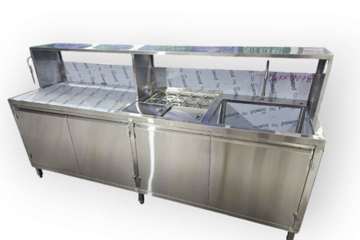 Quầy Pha Chế Inox 304 Dài 2M40 QPC02304