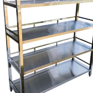 Kệ Inox 201 Mặt Phẳng 4 Tầng D1600 x R400 x C1500 K09201