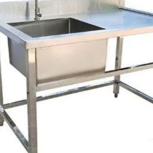 Chậu Rửa Công Nghiệp 1 Học Có Bàn Thao Tác CR14304