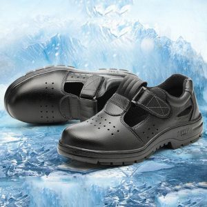 Giày Bảo Hộ Thoáng Khí Da Bò Sử Dụng Miếng Quai Dán Velcro Chống Đập, Chống Đâm Xuyên & Chống Trượt