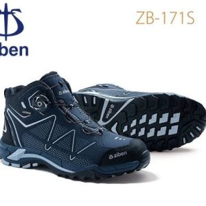Giày Bảo Hộ Ziben 171S Hàn Quốc Cổ Cao Dáng Thể Thao Mũi Thép Đế Thép Khóa Vặn Tiện Lợi