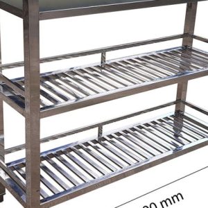 KỆ INOX 3 TẦNG 2 SONG 1 PHẲNG