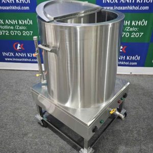 Nồi Nấu Cháo 150 Lít Điện Liền Inox 304 Có Bánh Xe NNC01304