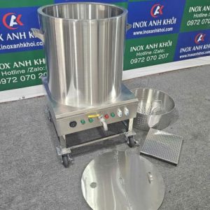 Nồi Nấu Điện 150 Lít Inox 304 Gắn Bánh Xe NND16304