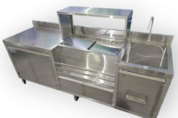 Quầy Pha Chế Inox 304 Dài 1m90 QPC08304