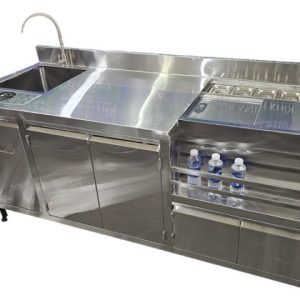 QUẦY PHA CHẾ INOX 304  1M80 7 CÔNG NĂNG