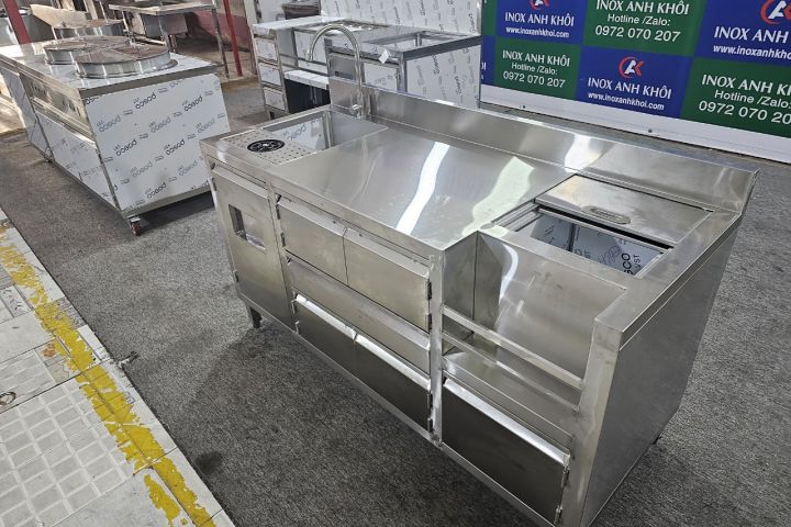 QUẦY PHA CHẾ INOX 304 ĐẶT THEO YÊU CẦU