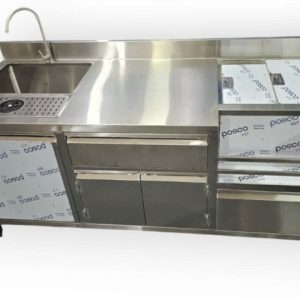 Quầy Pha Chế Inox 304 1m80 QPC03304