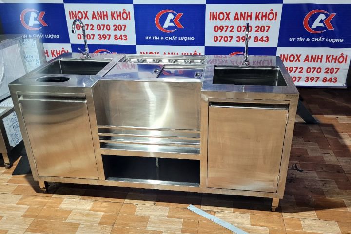 QUẦY PHA CHẾ 1M4 INOX 304